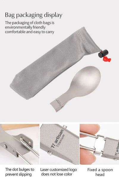 Titanium Foldable Cutlery Set