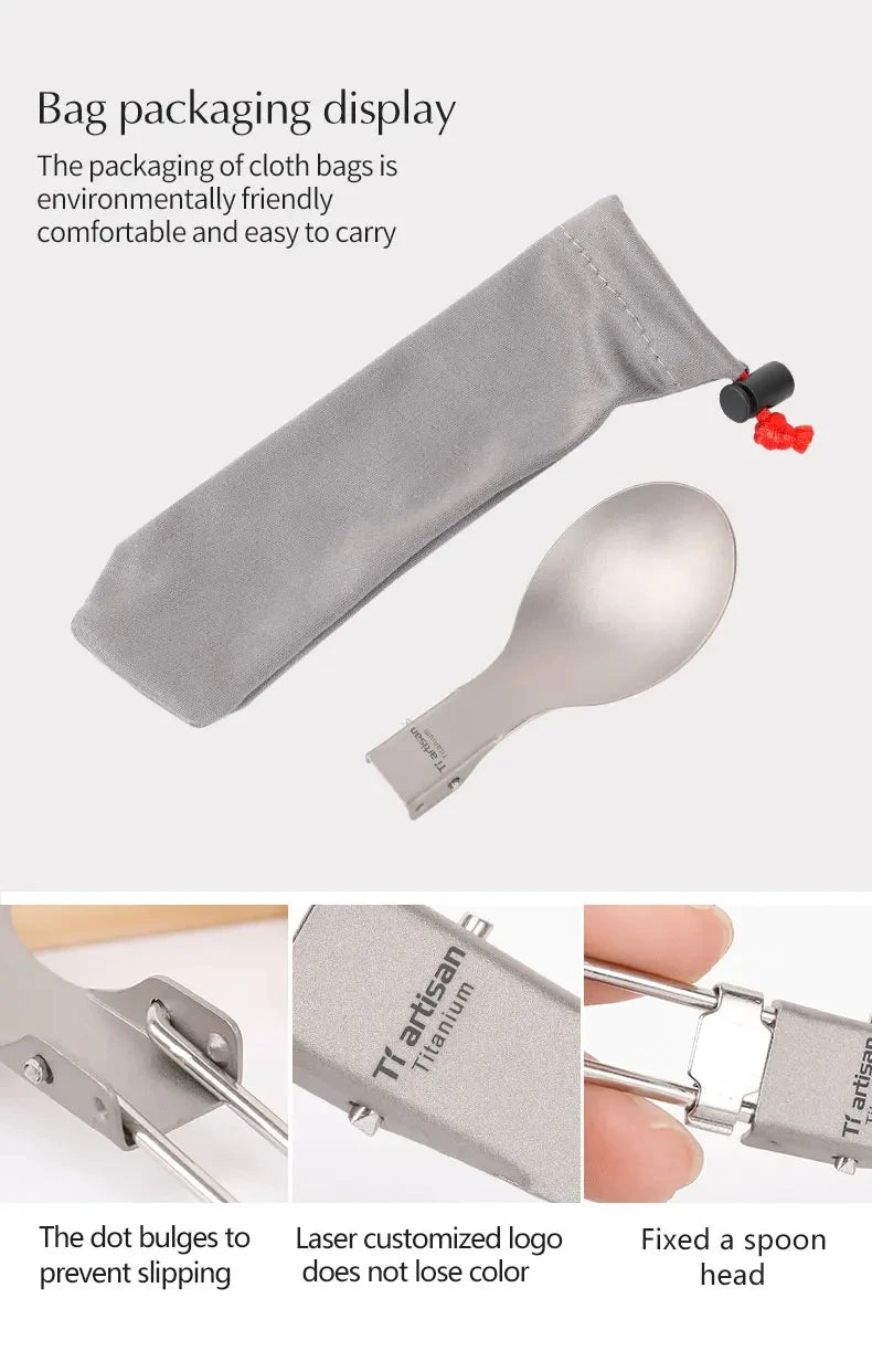Titanium Foldable Cutlery Set