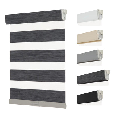 No-Drill Cordless Zebra Blinds
