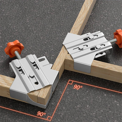90-Degree Steel Corner Clamp with Adjustable Swing Jaw