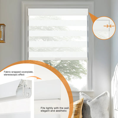 No-Drill Cordless Zebra Blinds