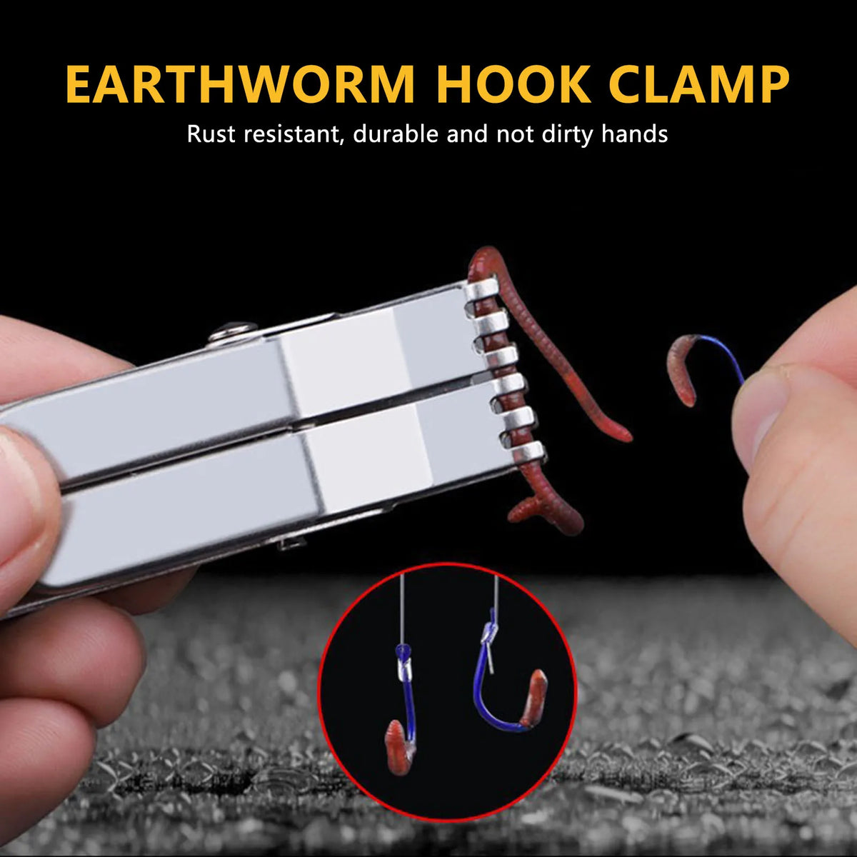 Stainless Steel Worm Bait Fishing Tool