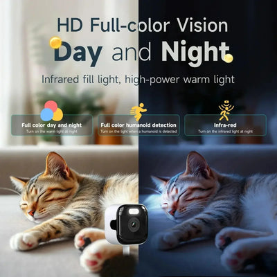 3MP Window WiFi Security Camera with Color Night Vision