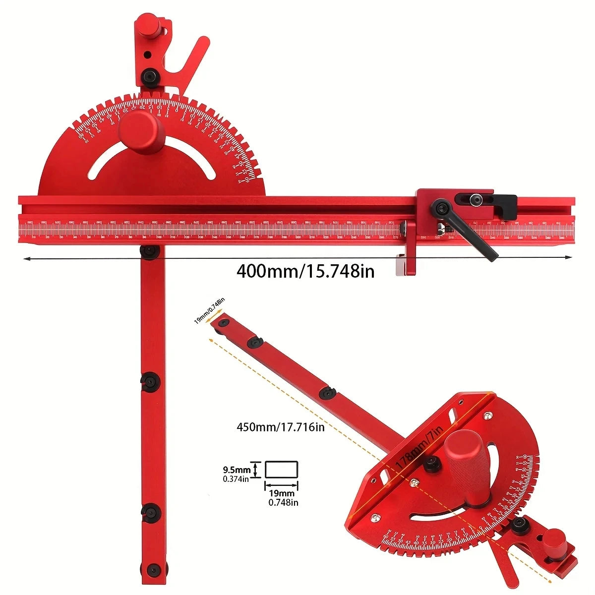 Precision Aluminum Table Saw Miter Gauge