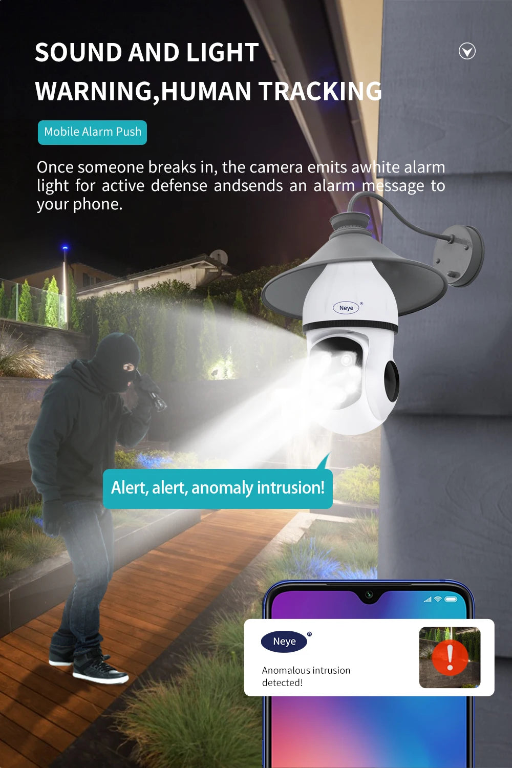 360° E27 WiFi Light Bulb Security Camera
