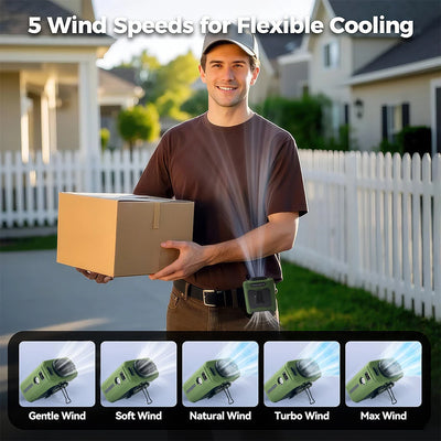 10000mAh Portable Waist Fan