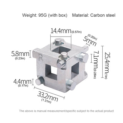 3/8" Drive Rear Disc Brake Caliper Piston Wind-Back Cube Tool