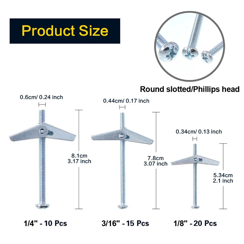 Heavy Duty Hollow Wall Anchors for Drywall Ceiling