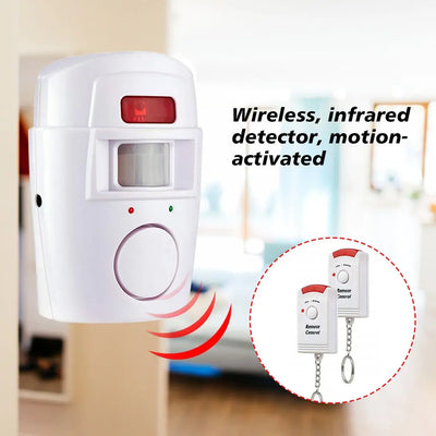 Wireless PIR Motion Sensor Alarm with 2 Remotes