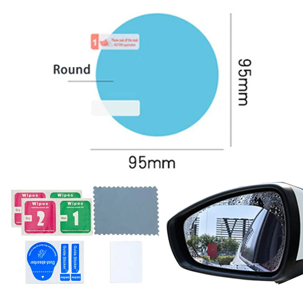 Anti-Fog Waterproof Rearview Mirror Film Kit
