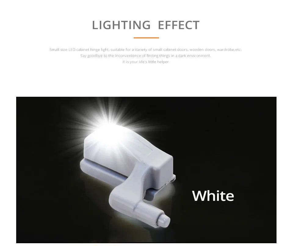 10-Pack LED Cabinet Hinge Lights