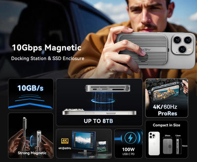 Magnetic M.2 NVMe SSD Dock (SSD Not Included)
