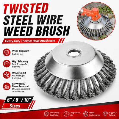 6/8/10 Inch Steel Wire Weed Trimmer Head