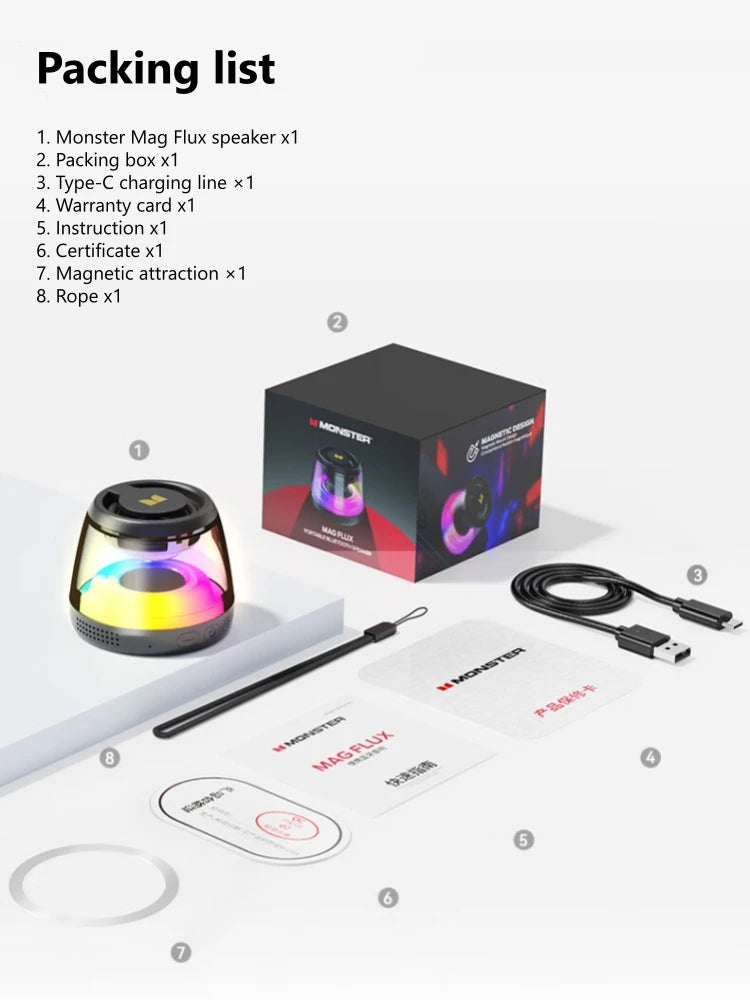 Magnetic Bluetooth Portable Speaker