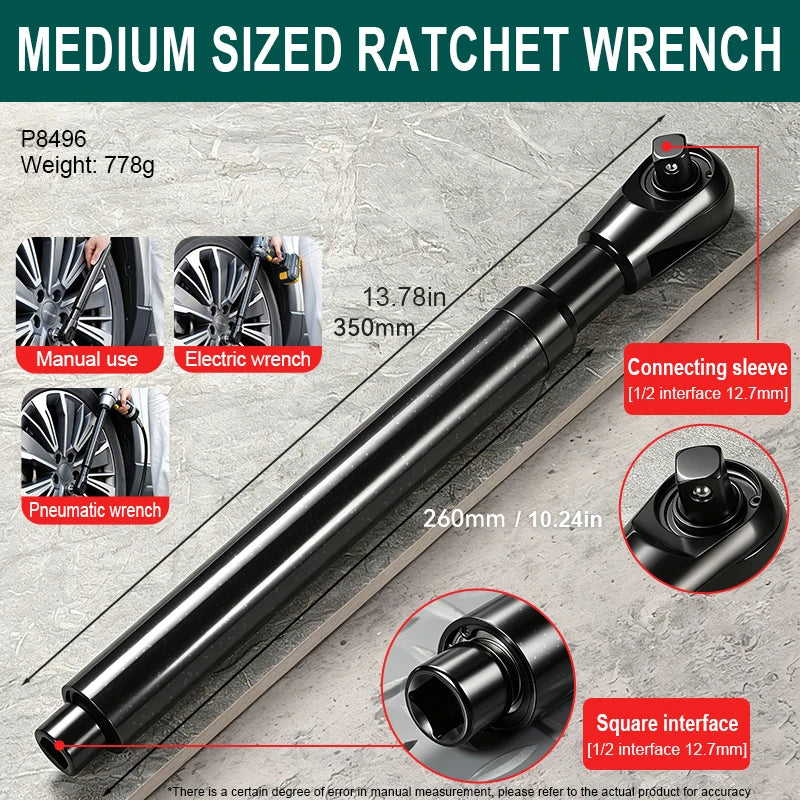 1/2" Drive Universal Offset Extension Ratchet Wrench