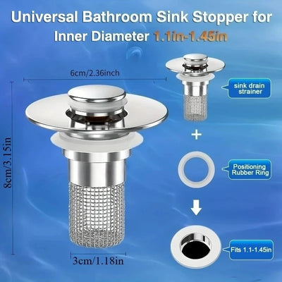2-Pack Pop-Up Sink Drain Strainers (New)