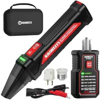 Digital Circuit Breaker Finder Tool Kit & GFCI Outlet Tester with LED Indicators
