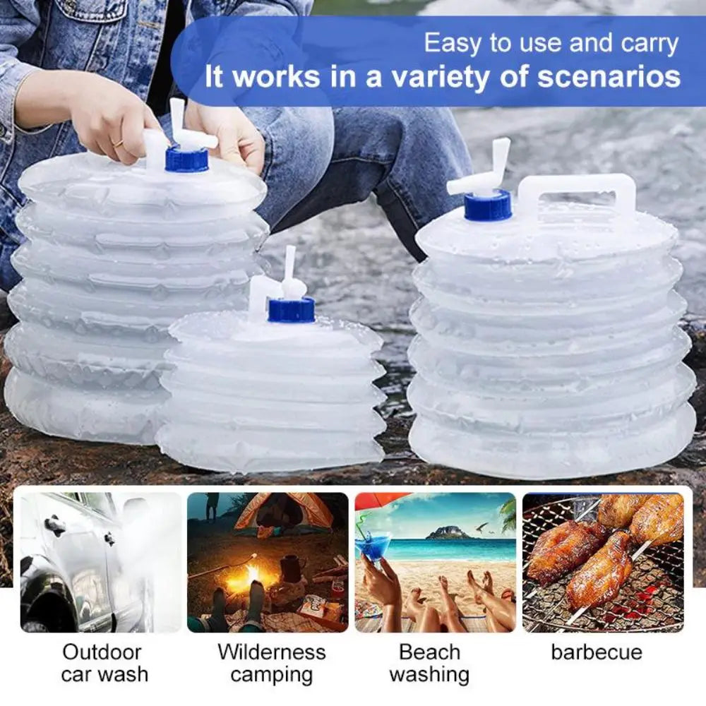 Folding Water Bucket with Faucet (T)