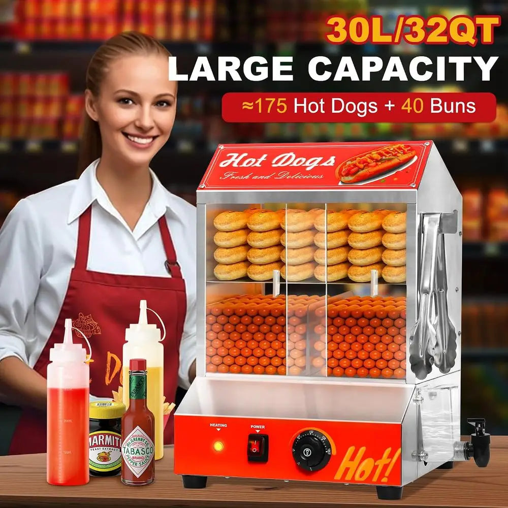 2-Tier Hot Dog & Bun Warmer