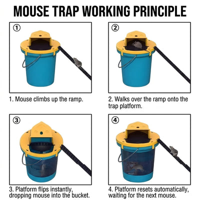 Automatic Reset Bucket Mouse Trap