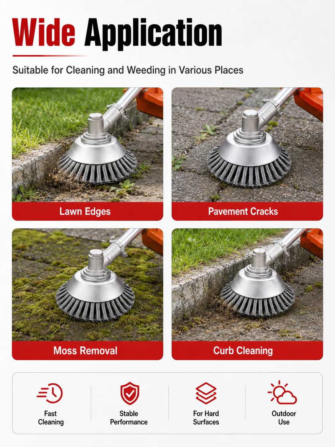 6/8/10 Inch Steel Wire Weed Trimmer Head