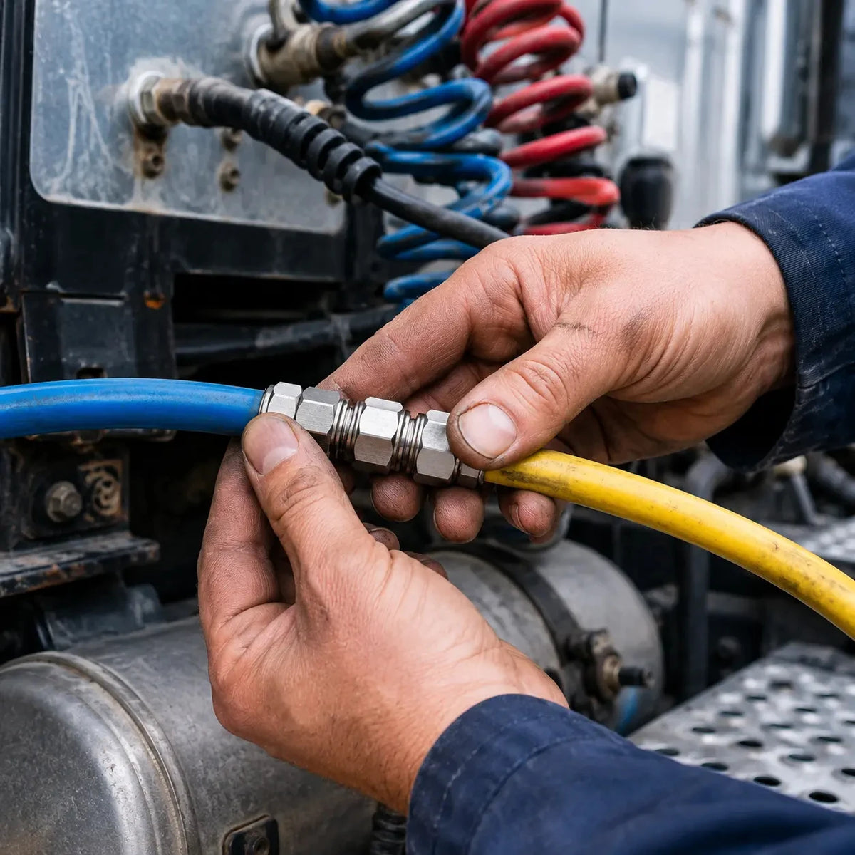 Heavy-Duty Push-to-Connect Pneumatic Air Line Fittings