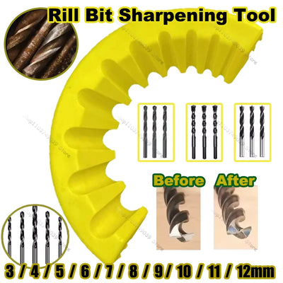 Drill Bit Sharpener Grinding Attachment 1/8"–1/2" (3–12mm)