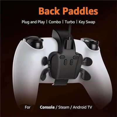 PS5 Controller Back Paddles with Turbo, Remapping & Mic Support
