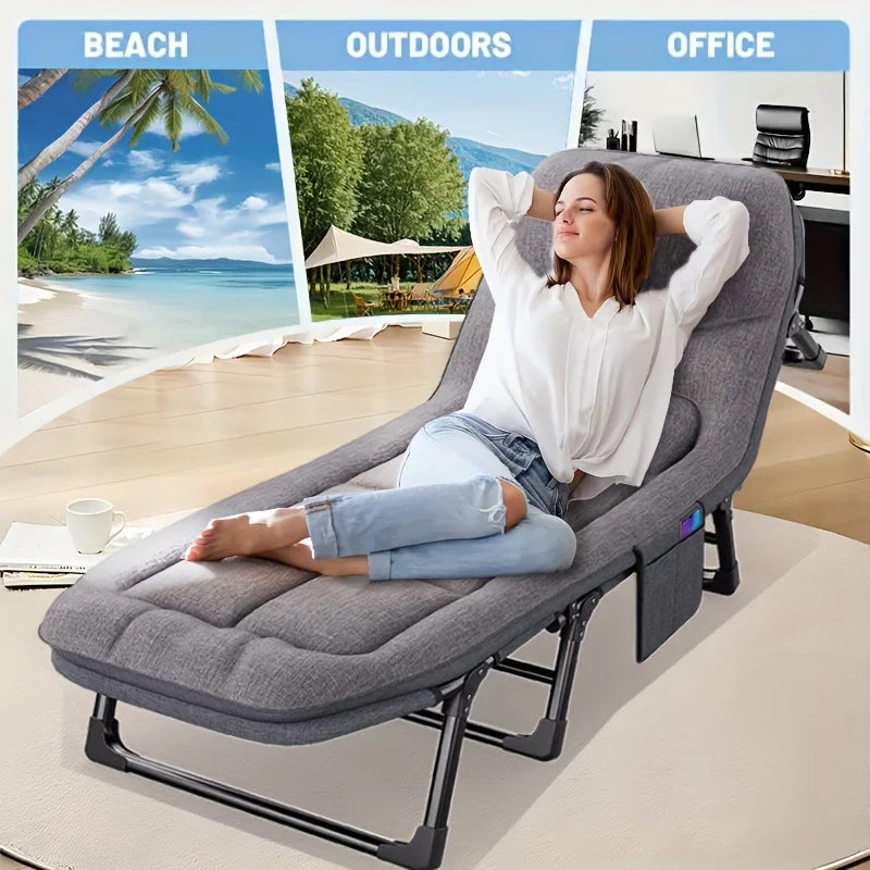 Heavy-Duty Folding Bed with Mattress