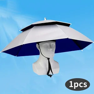 Double Layer Umbrella Fishing Hat
