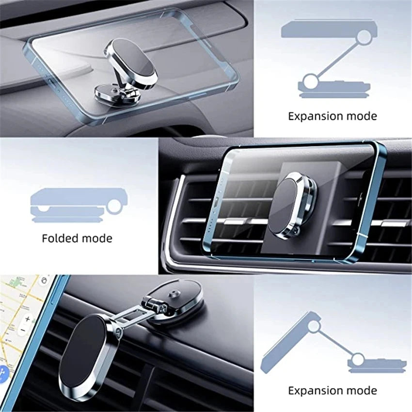 Soporte magnético para teléfono de coche con rotación de 1080°