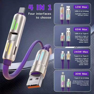 4-in-1 240W Fast Charging Cable