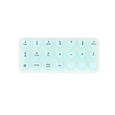 70-Piece Raised Silicone Keyboard Stickers for Long Nails