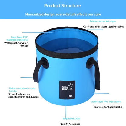 Outdoor Portable Collapsible Water Bucket