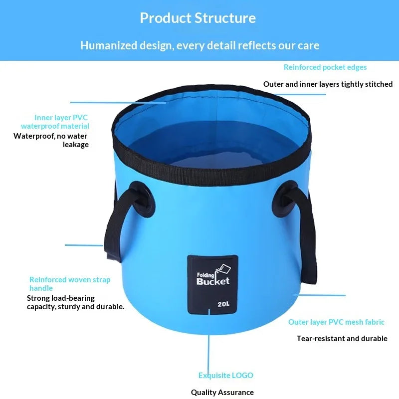 Outdoor Portable Collapsible Water Bucket