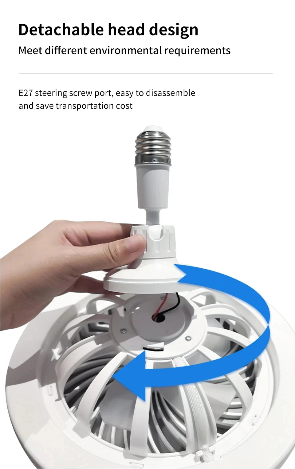 LED Ceiling Fan Light - 19cm