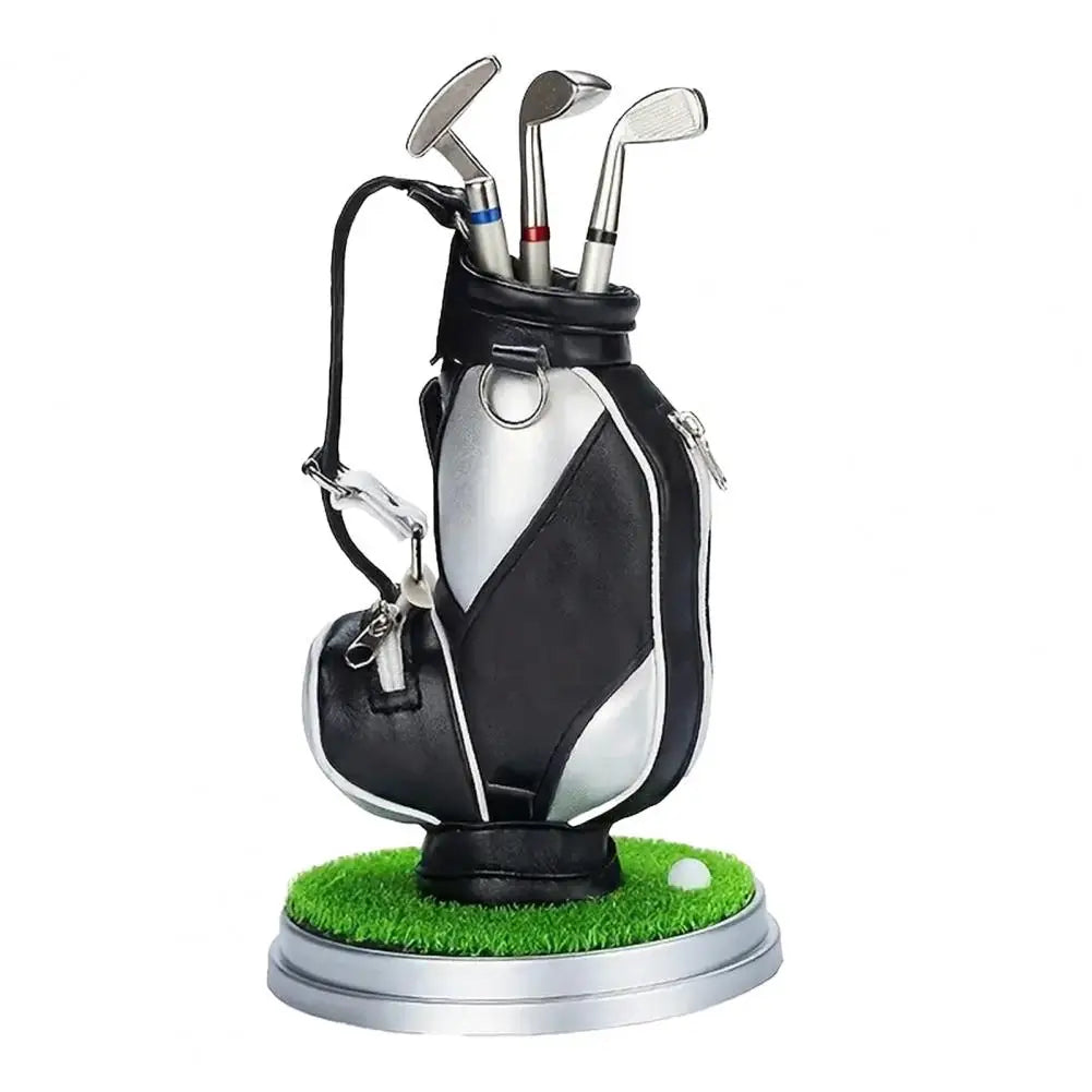 Mini Golf Bag Desktop Pen Holder & Club Pens Set