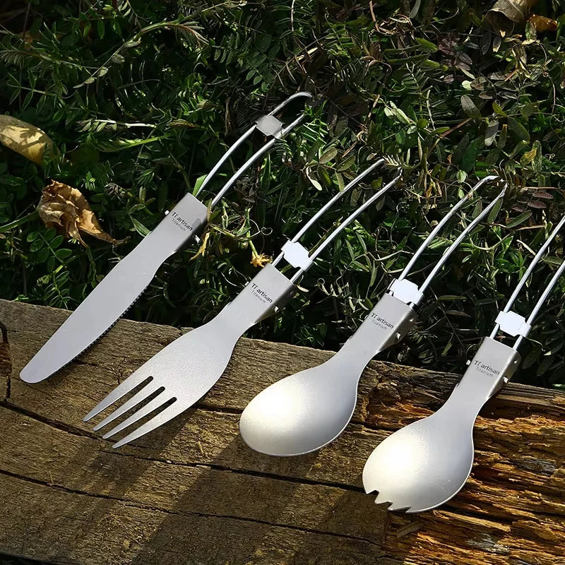 Titanium Foldable Cutlery Set