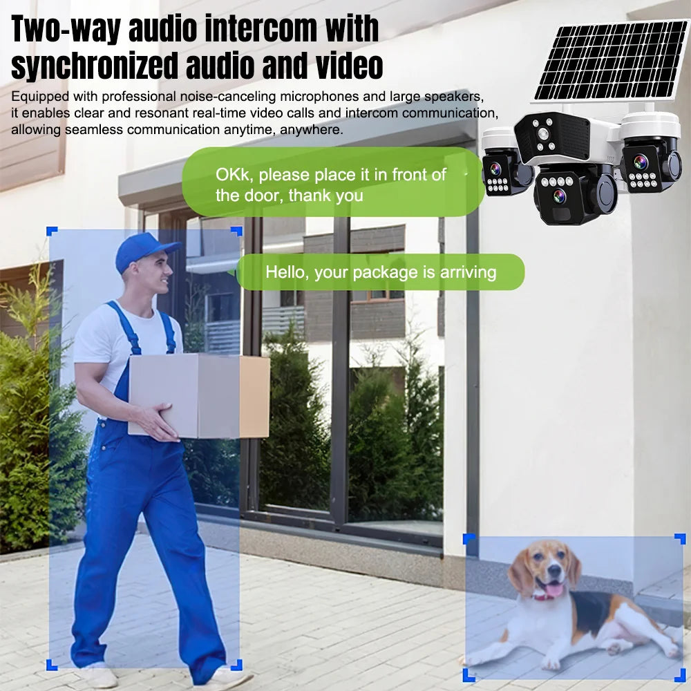 6MP Triple-Lens Solar PTZ Security Camera
