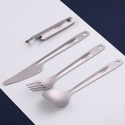 4-in-1 Titanium Camping Cutlery Set
