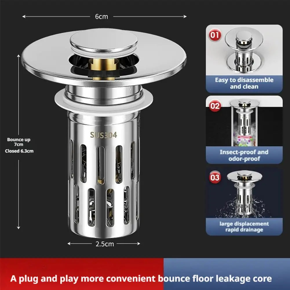 Universal Pop-Up Basin Drain Plug