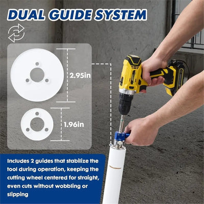 Internal Pipe Cutter Tool for PVC Pipe with Adjustable Depth Gauge