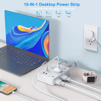 10-in-1 Desktop Power Strip with USB-C