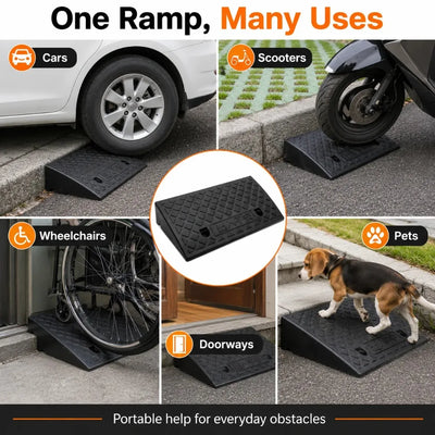 Heavy-Duty Portable Rubber Curb & Threshold Ramp