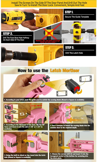 Professional Door Lock Installation Kit