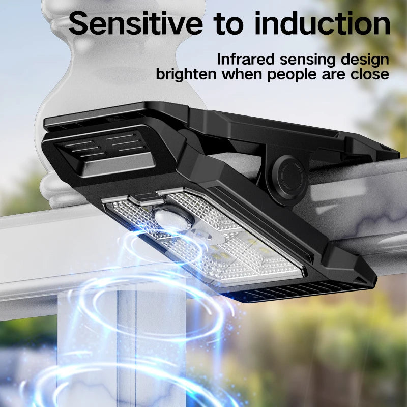 Solar Motion Sensor Clip-On Garden Light