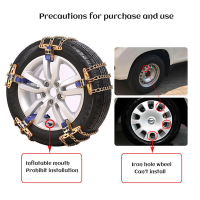Cadenas de nieve antideslizantes universales para coches, SUV y camiones