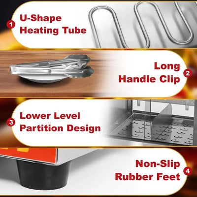 2-Tier Hot Dog & Bun Warmer