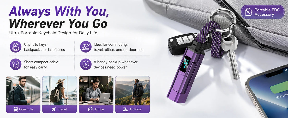 4-in-1 65W Keychain Charging Cable