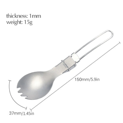 Titanium Foldable Cutlery Set